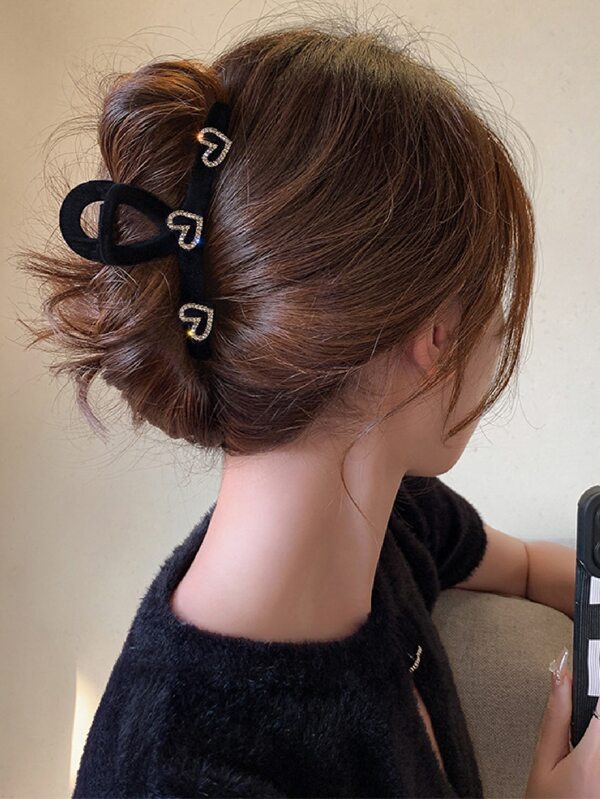 1 pieza Clip de pelo con forma de corazón entrelazado para mujer, elegante, accesorio de pelo para el Día de San Valentín, Día de San Valentín, clips de pelo, pinzas de pelo, accesorios de pelo para mujer para vacaciones, regalo de San Valentín para mujer