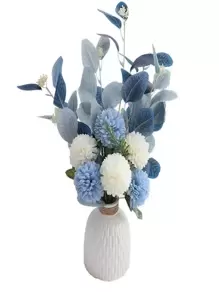 Plastic Wave Pattern Flower Vase For Flower Arrangements, Diy Flower Pot, Ceramic-Like Flower Container, Home Decor Ornament,Home Decor,Flower Vase,Centerpiece,Table Decor Gifts Birthday Graduation Room Decor Glass Vase