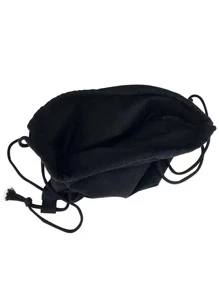 Fashionable Butterfly Printed Drawstring Canvas Backpack With Large Capacity For Women