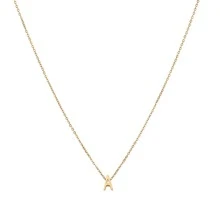 A-Z字母吊坠项链，女士不锈钢链项链