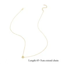 A-Z字母吊坠项链，女士不锈钢链项链