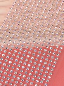 1 件銀色 3d 仿寶石臉部和眼睛貼紙,適合 Diy 音樂節、y2k 化妝和派對 - 彩色 - 查看 4