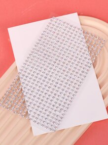 1 件銀色 3d 仿寶石臉部和眼睛貼紙,適合 Diy 音樂節、y2k 化妝和派對 - 彩色 - 查看 3