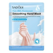 SADOER Pink Goat Milk Hand Mask Moisturizing Hand Treatment - Black and White - View 6