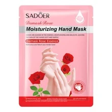 SADOER Pink Goat Milk Hand Mask Moisturizing Hand Treatment - Black and White - View 5