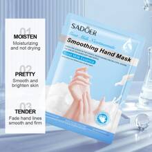SADOER Pink Goat Milk Hand Mask Moisturizing Hand Treatment - Black and White - View 3