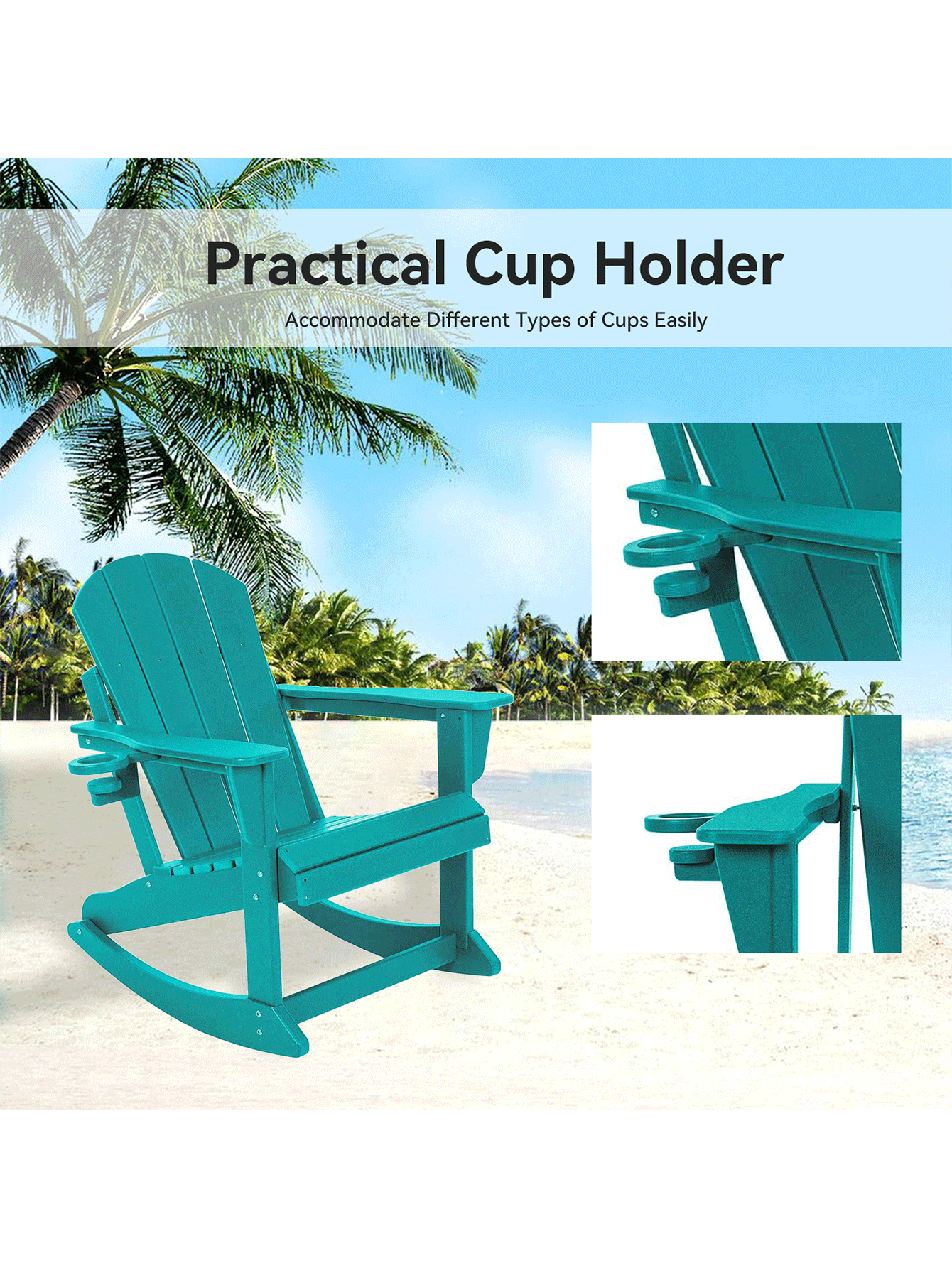 Outdoor Plastic Adirondack Chair Rocking Adirondack Chairs with Cup