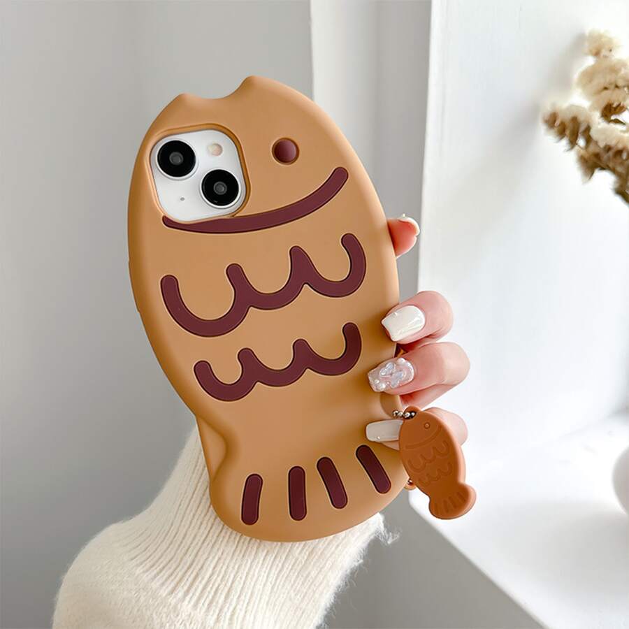 Cute Clownfish Pattern Silicone Phone Case With Matching Pendant, Anti-Drop Protective Cover Compatible With IPhone Apple 6s/7/8/Xs/11/12/13/14 Pro Max/Mini, Waterproof Shockproof Scratch Resistant