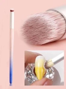 فرشاة رسم فن الأظافر بتدرج الألوان الأومبري جل الأشعة فوق البنفسجية، فرشاة رسم احترافية لتصميم فن الأظافر، لوازم مناكير أكريليك، فرشاة أظافر ذات طرف مسطح - الأزرق - مشاهدة 1