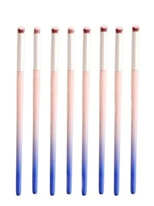 فرشاة رسم فن الأظافر بتدرج الألوان الأومبري جل الأشعة فوق البنفسجية، فرشاة رسم احترافية لتصميم فن الأظافر، لوازم مناكير أكريليك، فرشاة أظافر ذات طرف مسطح - الأزرق - مشاهدة 3