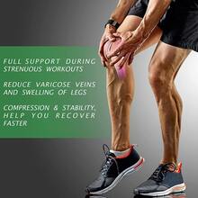 1Pc Full Leg Sleeves Long Compression Leg Sleeve Knee Sleeves Knee Brace Support Protect Leg, for Man Women Basketball, Cycling Sport Football, Reduce Varicose Veins and Swelling of Legs - Green - View 8