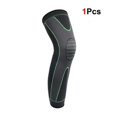 1Pc Full Leg Sleeves Long Compression Leg Sleeve Knee Sleeves Knee Brace Support Protect Leg, for Man Women Basketball, Cycling Sport Football, Reduce Varicose Veins and Swelling of Legs - Green - View 11