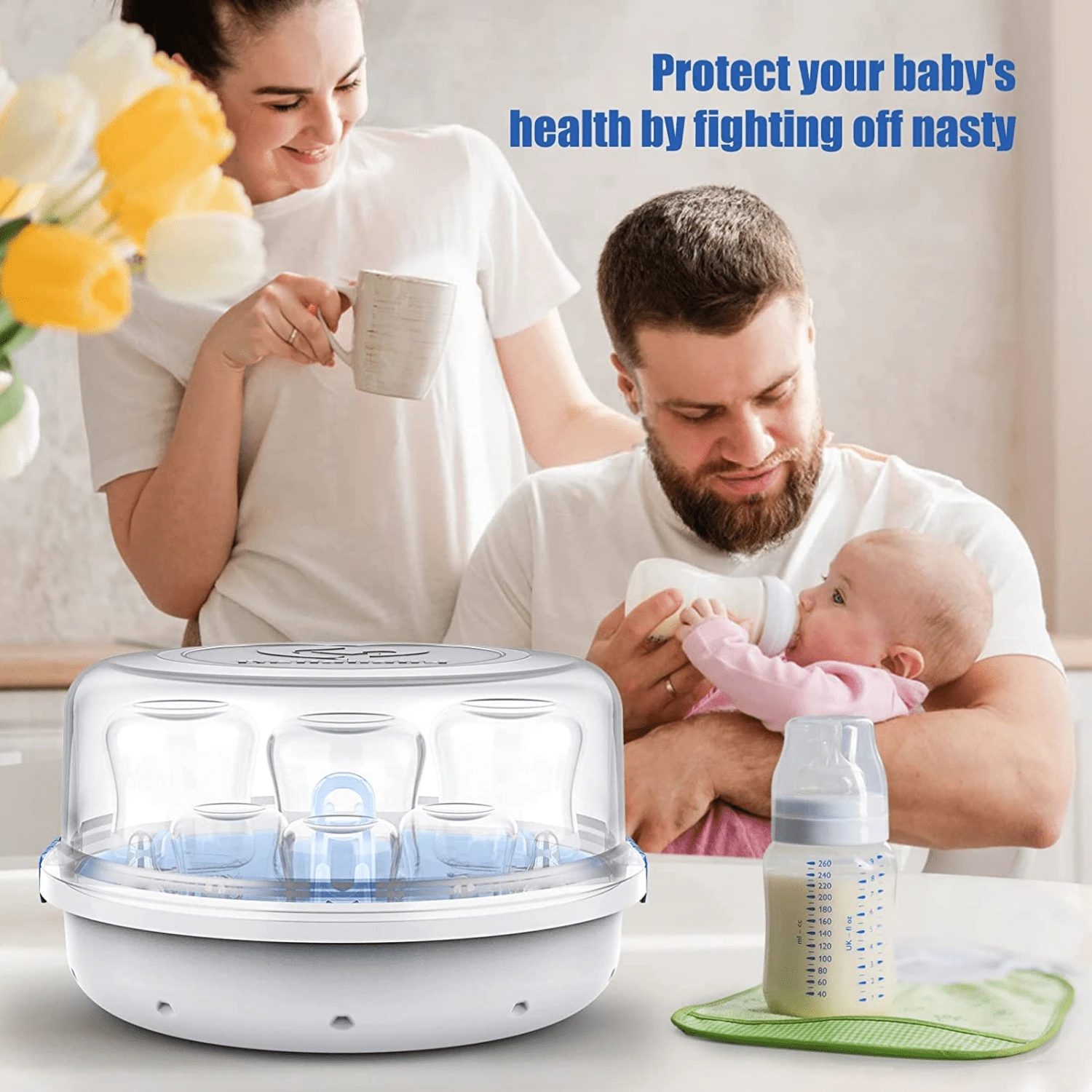 Bellababy Baby Bottle sterilizer Microwave Steam Sterilizer for Baby