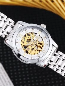 Relojes Mecánicos para Hombre - Plateado - Ver 5