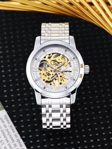 Relojes Mecánicos para Hombre - Plateado - Ver 3