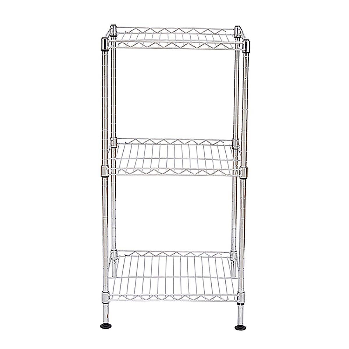 Chrome 3Tier Black Wire Shelving Tower SHEIN USA