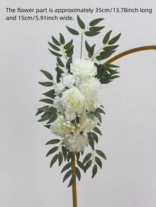 Xám Màu xanh lá Lá Trắng Hoa hồng Trắng Lễ cưới Hoa Trang trí Cung cấp cho buổi tiệc - trắng - Xem 2