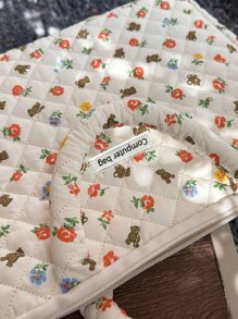 Suitable For 15.6-16.1 Inch Computer Storage Bag Flower Print Laptop Bag Laptop Sleeve Computer Bag For School Student Classroom Laptop Bags Classroom Bags Teacher Storage Bags Classroom Organizer Bags - Multicolor - View 4
