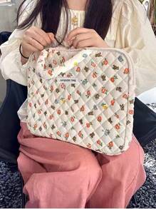 Suitable For 15.6-16.1 Inch Computer Storage Bag Flower Print Laptop Bag Laptop Sleeve Computer Bag For School Student Classroom Laptop Bags Classroom Bags Teacher Storage Bags Classroom Organizer Bags - Multicolor - View 2