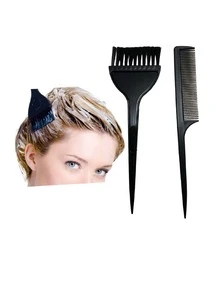 Brocha y peine para pintar el cabello - Negro - Ver 2