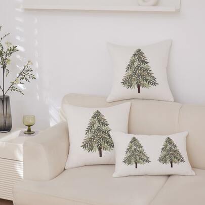 1 件大树图案装饰枕套（不含枕芯）
