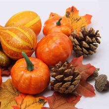 50pcs Halloween Simulated Pumpkin Set,Christmas - Multicolor - View 4