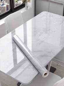 1 pieza Adhesivo autoadhesivo impermeable y resistente al aceite con patrón de mármol para decorar la cocina, pegatinas, vinilos decorativos para el hogar, artículos de decoración de primavera para renovar tu hogar, pegatinas de decoración Rama - Celeste - Ver 9