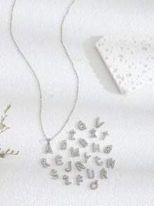 1 pc Fashion Style Female Holiday Letter Necklace - Silver - View 2