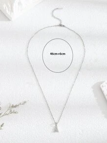 1 pc Fashion Style Female Holiday Letter Necklace - Silver - View 3