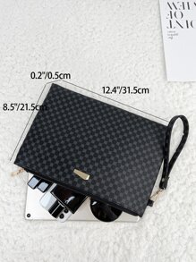 Geometric Pattern Pu Fashion Wrist Bag