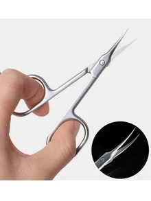color de acero inoxidable Manicura ruso tijeras - Rojo - Ver 4