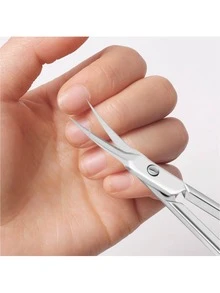 color de acero inoxidable Manicura ruso tijeras - Rojo - Ver 5