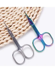 color de acero inoxidable Manicura ruso tijeras - Rojo - Ver 3