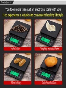 1只手沖咖啡稱重器,多功能高精度0.1g