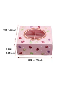 Macaron Packaging Box - Pink - View 3