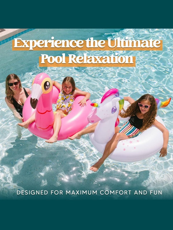 フラミンゴ Pool Noodles JOYIN Inflatable Flamingo Tube, Pool Float, Fun