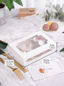 10入組透明餐飲打包盒 - 白色 - 查看 3