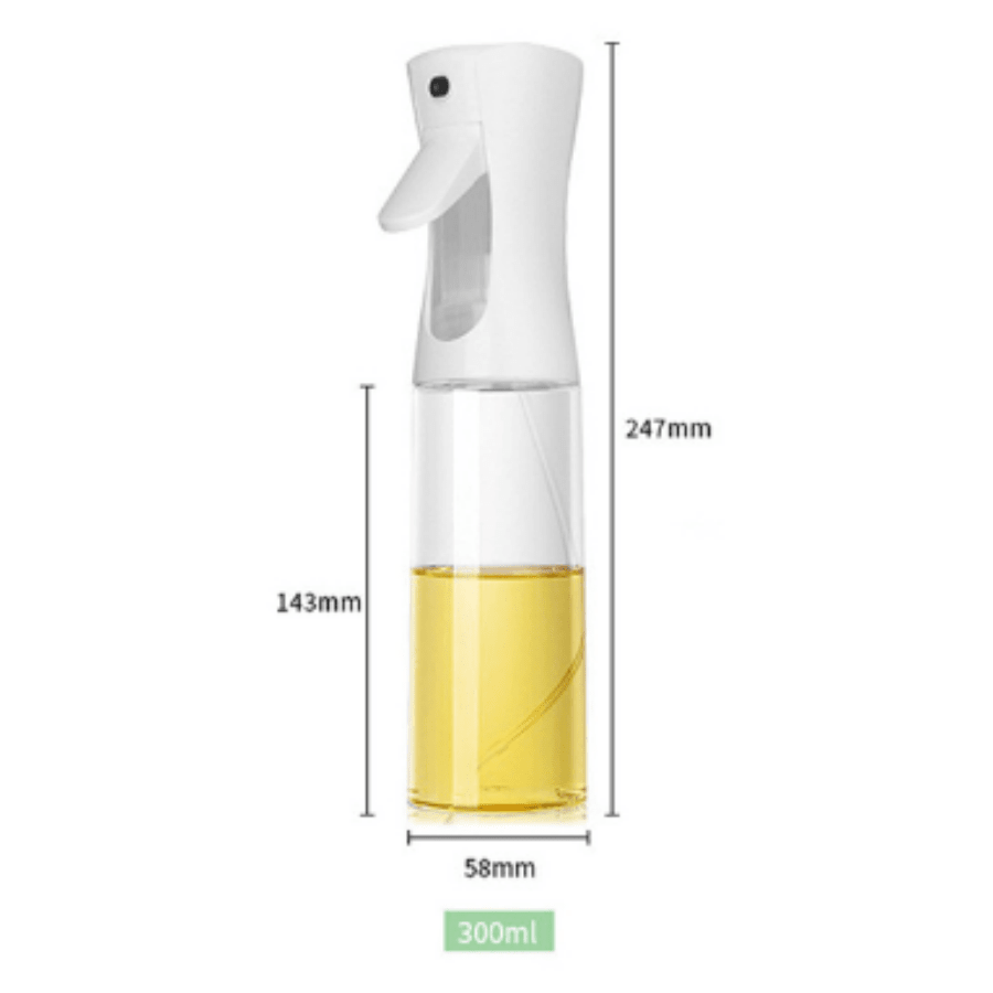 300ml Oil Sprayer Spray Bottle For Kitchen, Transparent Glass Oil