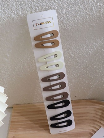 10 pezzi Fermagli per capelli a goccia d'acqua traforati di colore caffè, fermagli a pinza casual, accessori per capelli, articoli per la scuola