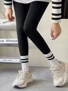 3 de blanco de rayas Calcetines de tubo medio casual deportivo de mujeres Calcetines con tiburón Pantalones Ropa de calle marea Calcetines Medias