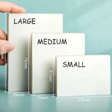 1pc Transparent Paper Sticky Note, Simple Classic Self-Stick Pad For Writing - Clear - View 3