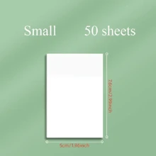 1pc Transparent Paper Sticky Note, Simple Classic Self-Stick Pad For Writing - Clear - View 4