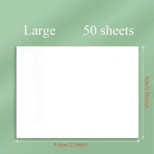 1pc Transparent Paper Sticky Note, Simple Classic Self-Stick Pad For Writing - Clear - View 6