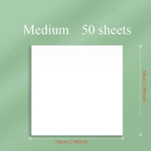 1pc Transparent Paper Sticky Note, Simple Classic Self-Stick Pad For Writing - Clear - View 5