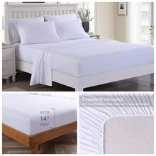 JML 4 Piece Bed Sheet Set, Hotel Quality Luxury Double Brushed Microfiber Bed Sheets Breathable Easter Day - White - View 4