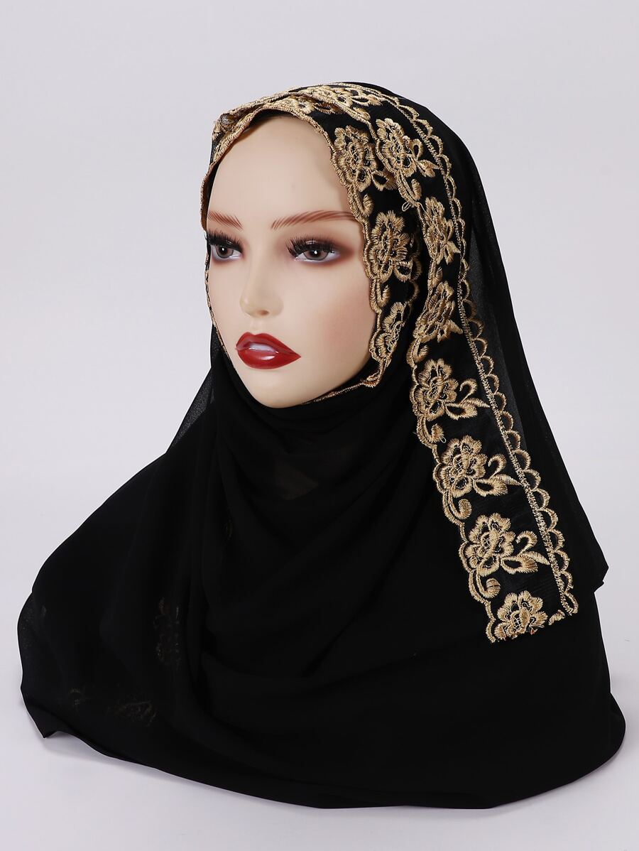 Pañuelos de seda para mujer - Negro - Ver 1