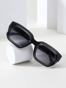 1pc Square Shaped All-Matching Fashion Glasses - Ombre - View 1