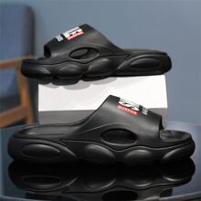 Men's Summer Casual Wear-Resistant Anti-Slip Dad Slippers Beach Slip-Resistant Slippers - Black - View 3