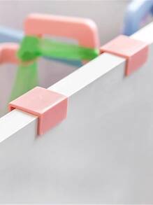 1pc Kitchen Organizer Shelf Rack Garbage Bag Holder Hanging Cabinet Door Cloth Hanger Trash Can Rack - Blue - View 5