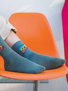 6 Pairs Random Men's Personality Mid-Calf Street Style Socks